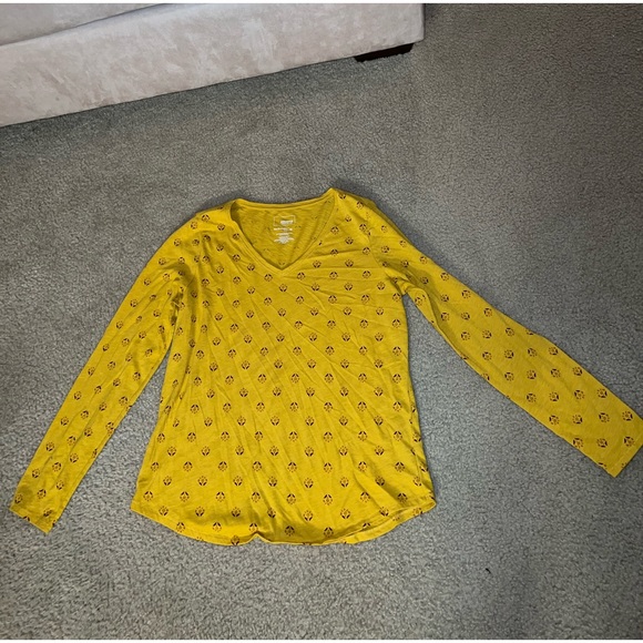 sonoma everyday tee yellow long sleeve shirt size M - Picture 3 of 5